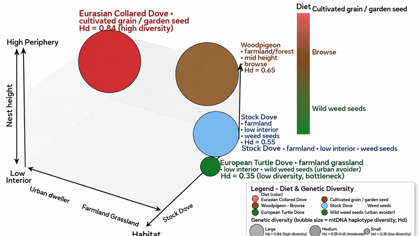 Niche partitioning of the Collard Dove