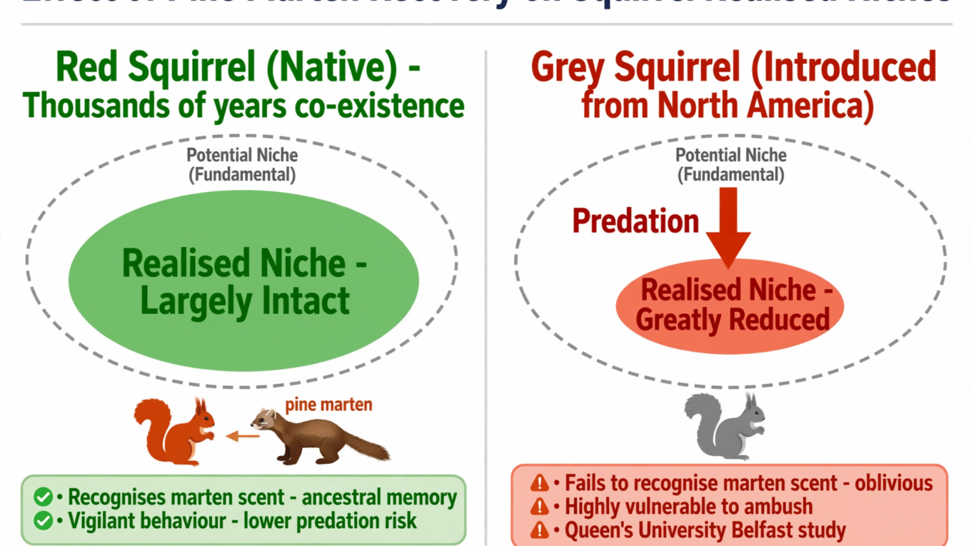 Model of Pine Marten impact on Red Squirrel Niche.